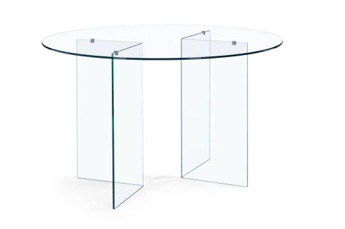 Mesa de Comedor Redonda de Vidrio 130 cm IRIDE 5732116