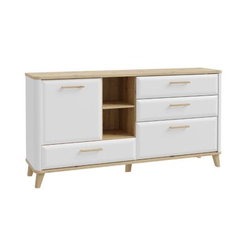 Aparador 2 Puertas y 3 Cajones Blanco y Roble WARDIOL WRDK233L-M982