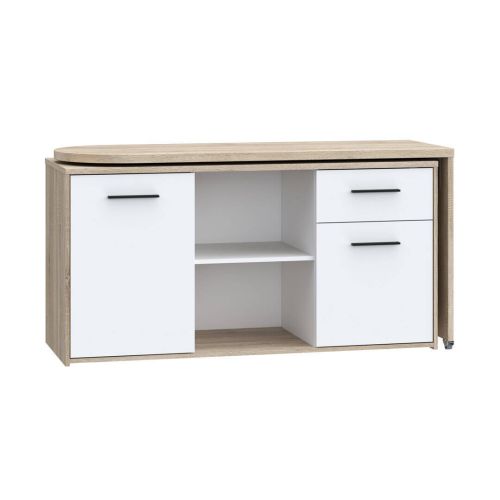 Mueble Multifuncional con Mesa Giratoria 180º y Ruedas A7