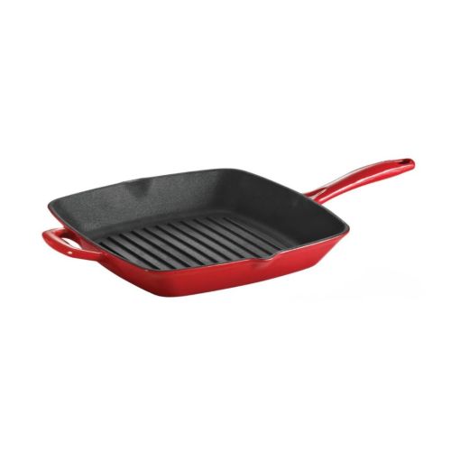 Sartén Parrilla de Hierro Fundido Esmaltado Roja 27 cm 31700211