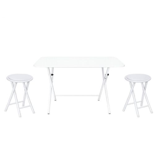 Pack de Cocina con Mesa Plegable Blanca y 2 Taburetes 313103