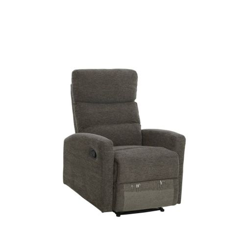 Sillón Relax Manual BOWY Tapizado en Tela Color Gris