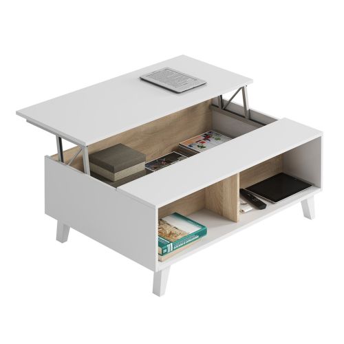 Mesa de Centro Elevable con Almacenamiento ZAIKEN 0F6633BO