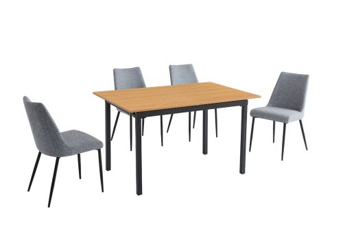 Conjunto de Comedor Mesa Extensible y 4 Sillas CAMDEN MORGAN