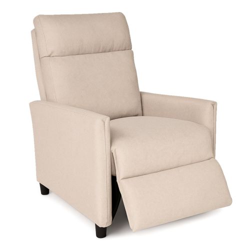 Butaca Reclinable en Tela Beige con Patas Metálicas DUNA TAPBUT0000051