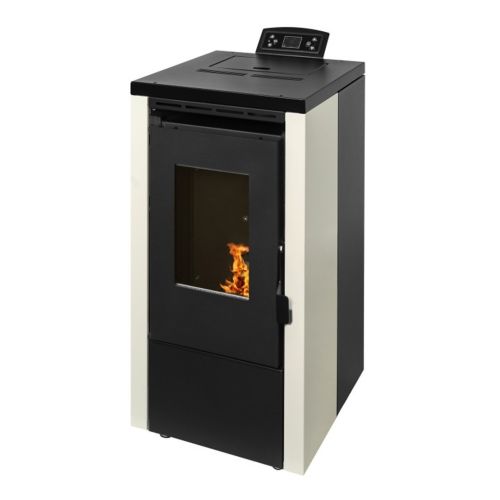 Estufa de Pellets Blanca Clase A+ EIDER 7KW