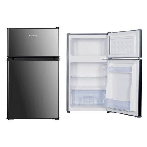 Frigorífico INFINITON dos puertas 85 cm Clase E Inox FG-85D8XEG