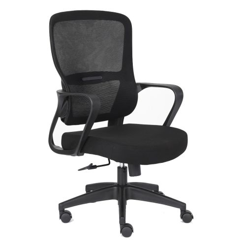Silla de Oficina Ergonómica Negra con Malla KAROL 1051-H