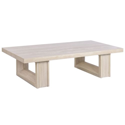 Mesa de Centro Mármol Travertino y Madera de Olmo 160 cm MB-226312