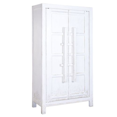 Armario de Madera de Olmo Blanco 2 Puertas MB-226324