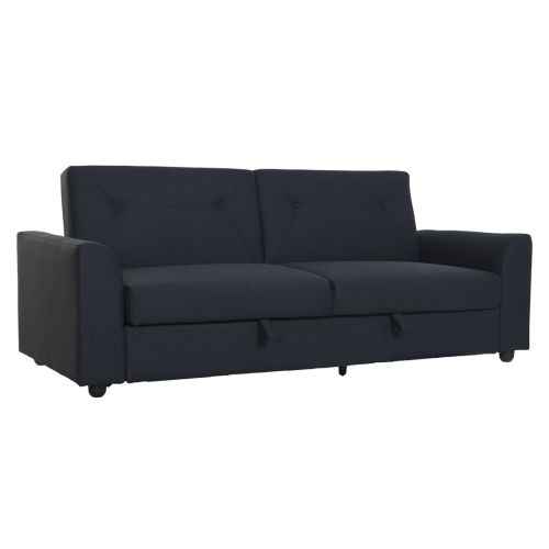 Sofá Cama Convertible Tapizado en Poliéster Azul MB-228439