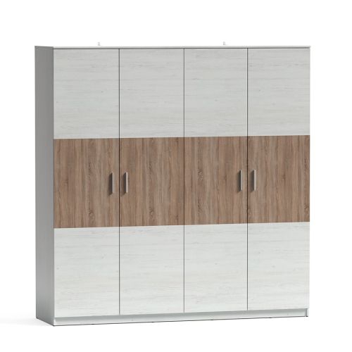 Armario cuatro puertas batientes MONIKA andersen pino gris
