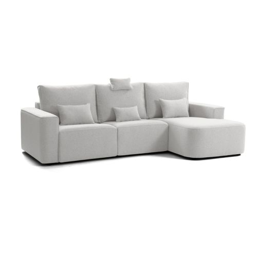 Sofá Chaise Longue Derecha Deslizante Tapizado en Poliéster MUSSA