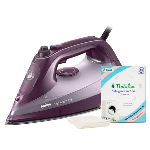 Plancha de Vapor Braun 3100W con Suela Cerámica y Vapor Vertical SI7181VI