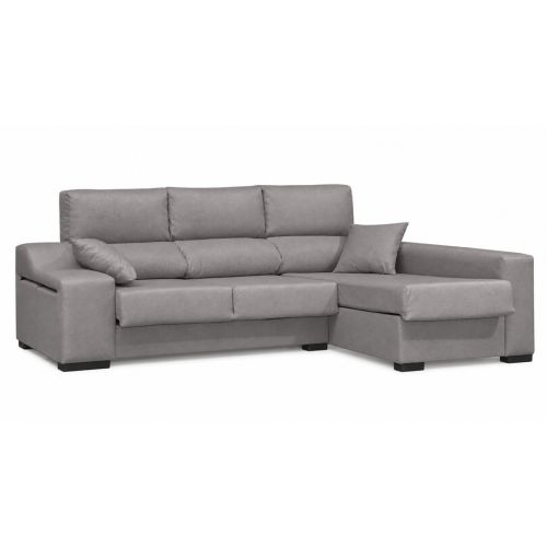 Sofá Chaise Longue con Arcón Derecha y 2 Puff SALOMON
