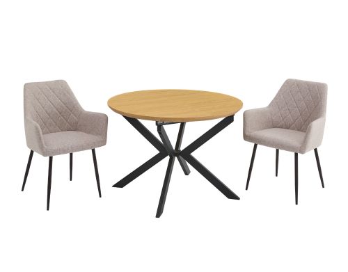 Conjunto de Comedor Mesa Extensible y 2 Sillas WINSOR DEVON