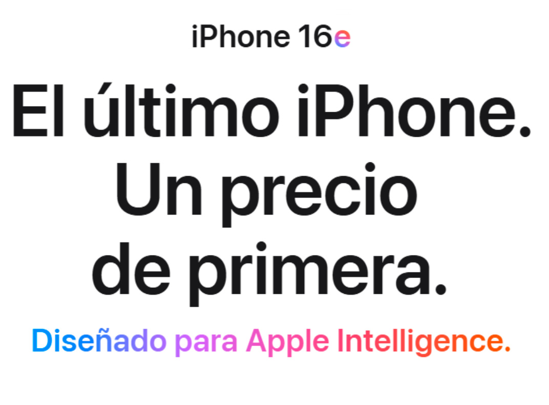 Texto iPhone 16e